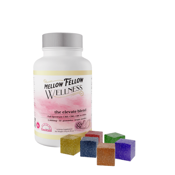 Mellow Fellow Wellness - 2000mg Elevate Blend Gummies (CBD|CBD|CBC|CBDv) - Tropic Medley - 6ct Case