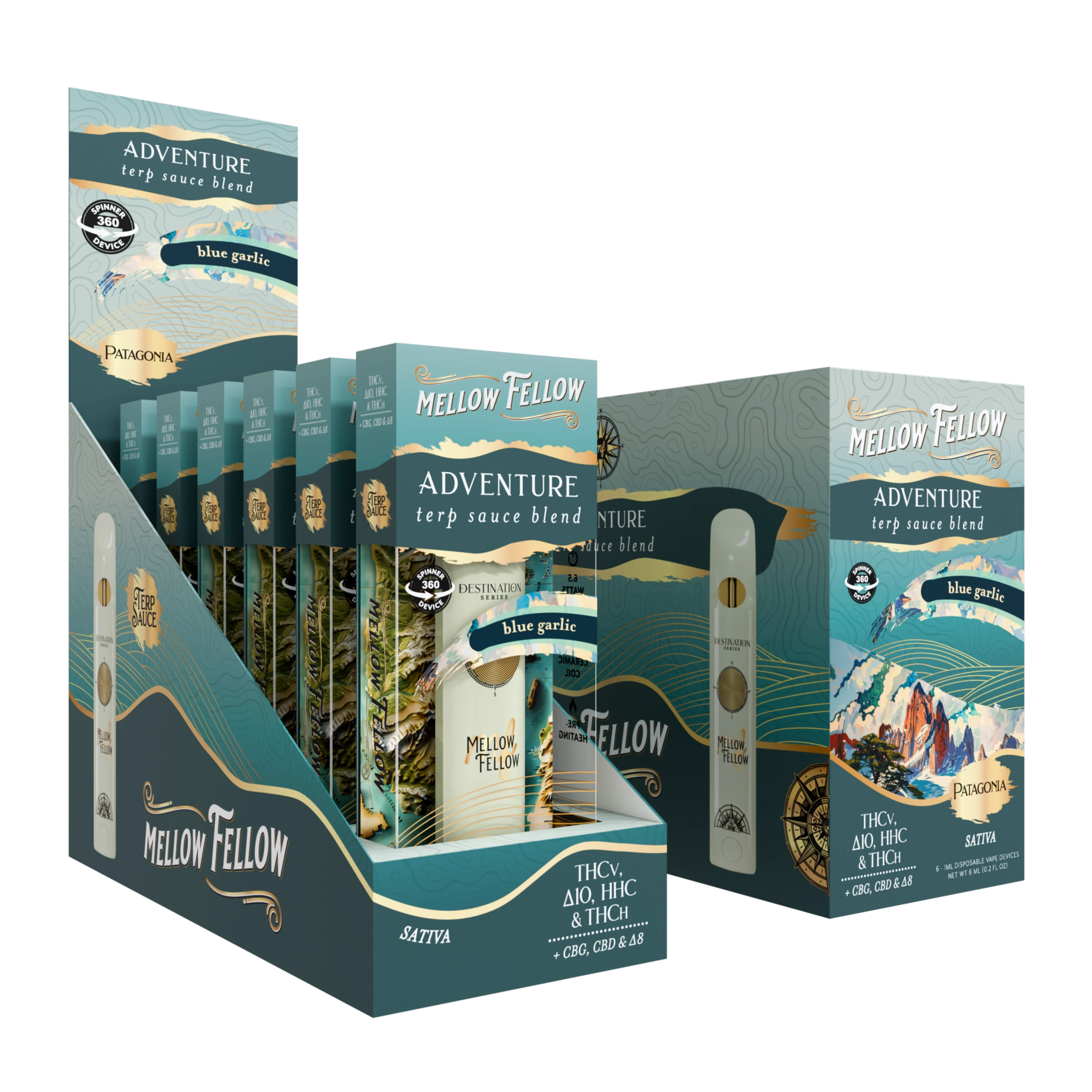 Mellow Fellow - 1g Spinner Blend Series Disposables (6ct Box)