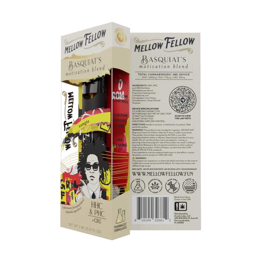2ml Artist Blends Disposable - Basquiat’s Motivation Blend (Tangie) - HHC, PHC, CBG