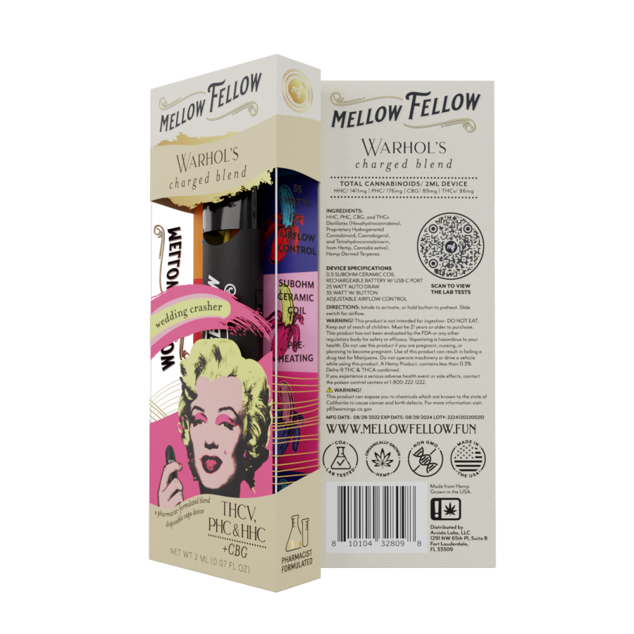 2ml Artist Blends Disposable - Warhol’s Charged Blend (Wedding Crasher) - THCv, PHC, CBG, HHC