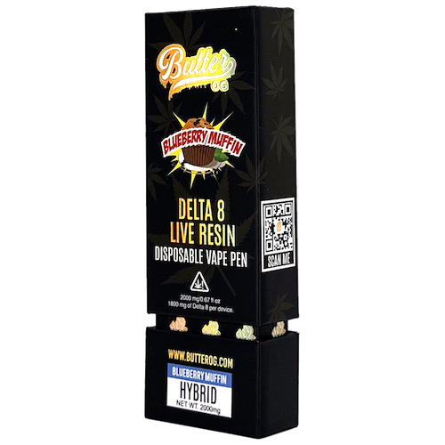 Butter OG - 2g Live Resin Delta 8 Disposables (5ct)