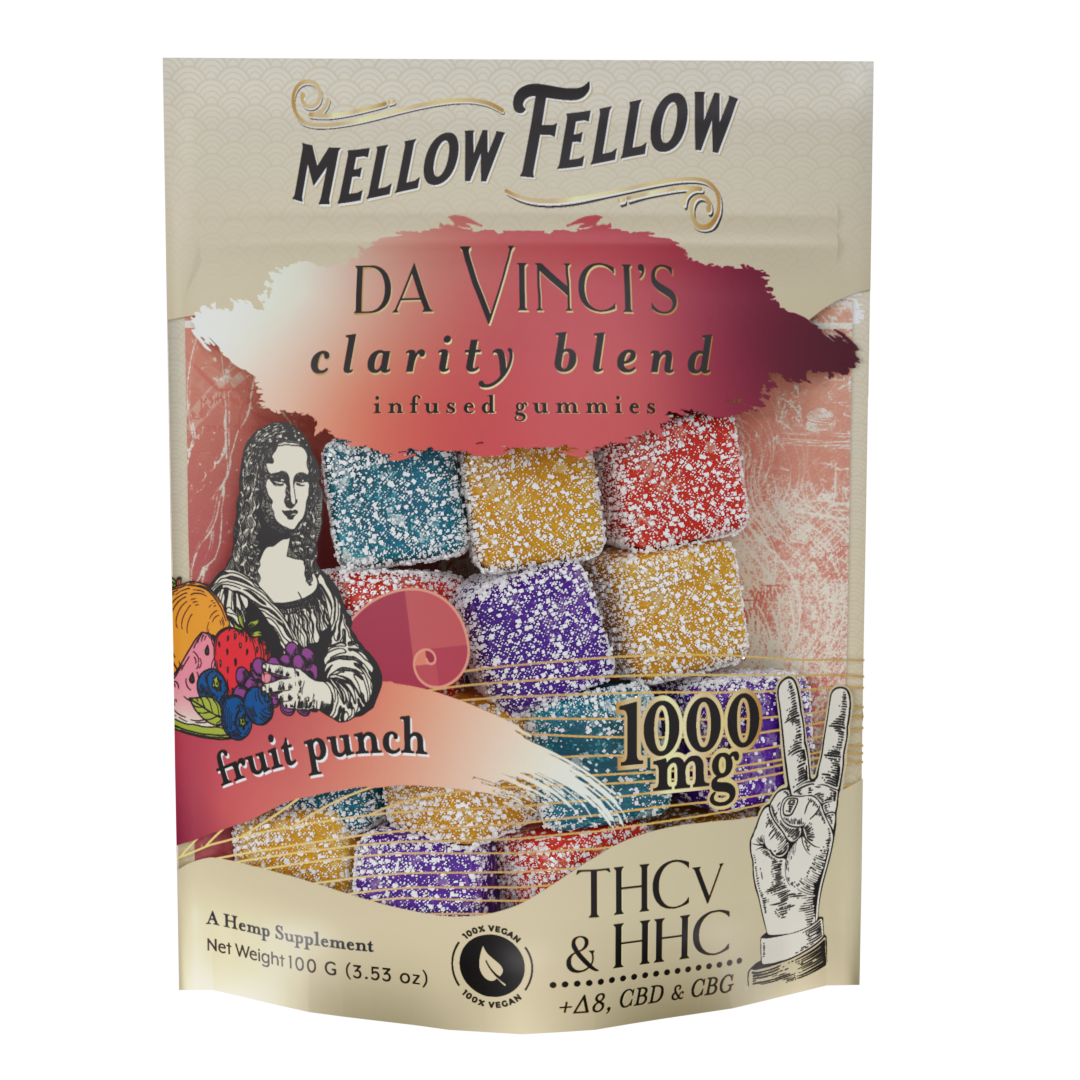 Artist Blends Infused Edibles - Da Vinci's Clarity Blend - CBD, CBG, HHC, D8, THCv - 1000mg 20Ct Bag