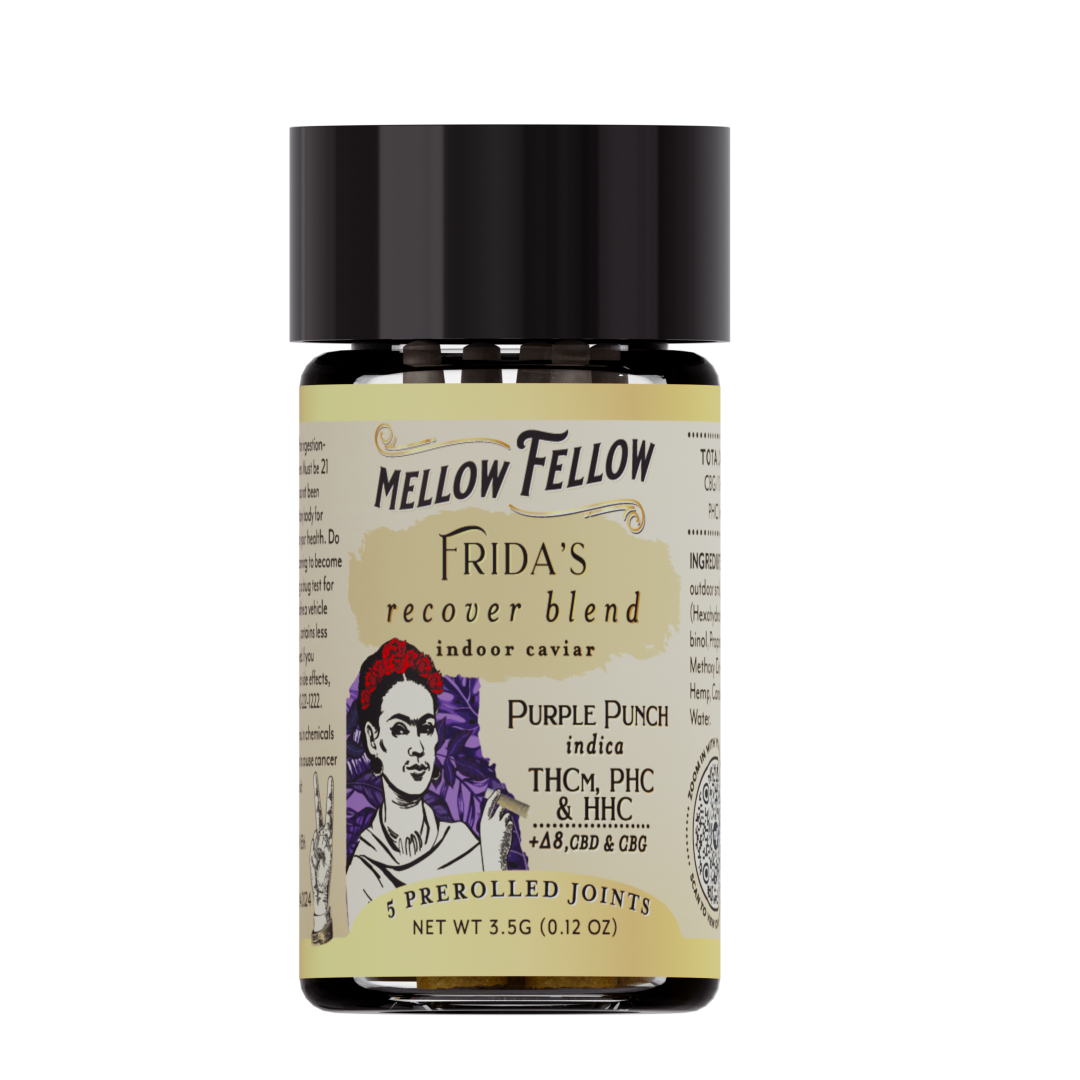 3.5g Artist Blends Prerolls (5-Pack) - Frida's Recover Blend (Purple Punch) - THCm, HHC, PHC, D8, CBG