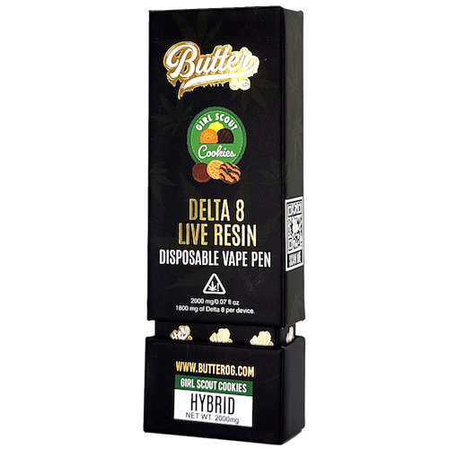 Butter OG - 2g Live Resin Delta 8 Disposables (5ct)