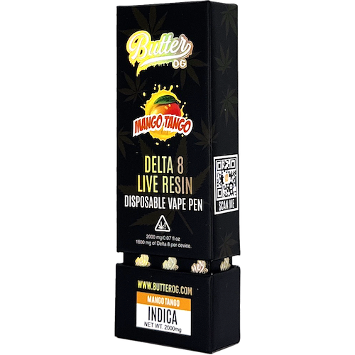 Butter OG - 2g Live Resin Delta 8 Disposables (5ct)