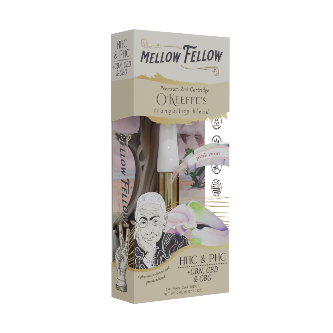 2ml Artist Blends Cartridge - O’Keeffe’s Tranquility Blend (Pink Rozay) - HHC, PHC, CBN, CBD, CBG