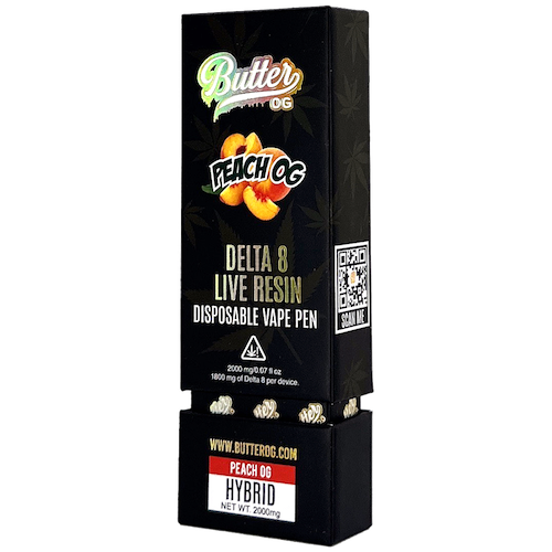 Butter OG - 2g Live Resin Delta 8 Disposables (5ct)