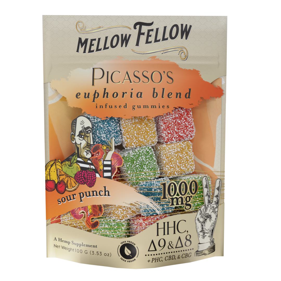 Artist Blends Infused Edibles - Picasso's Euphoria Blend - HHC, CBD, D9, D8, PHC, CBG - 1000mg 20Ct Bag