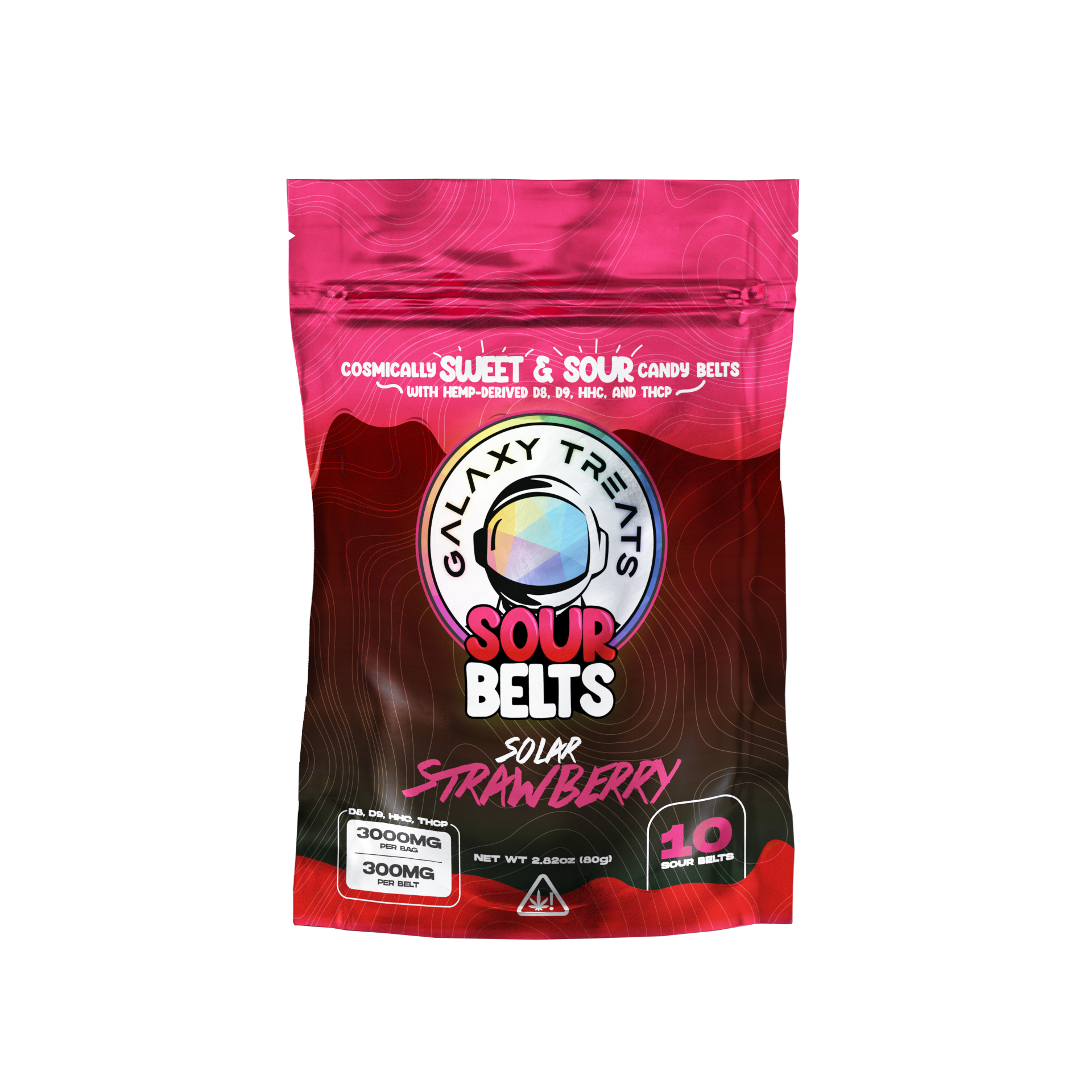 Galaxy Treats - 10ct. Sour Belts - D8 | D9 | HHC | THCP - 3,000mg
