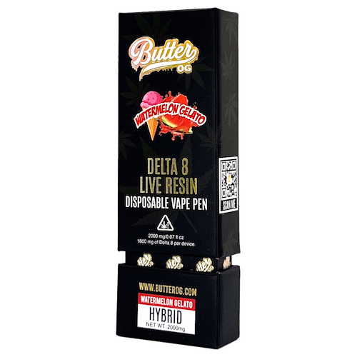 Butter OG - 2g Live Resin Delta 8 Disposables (5ct)