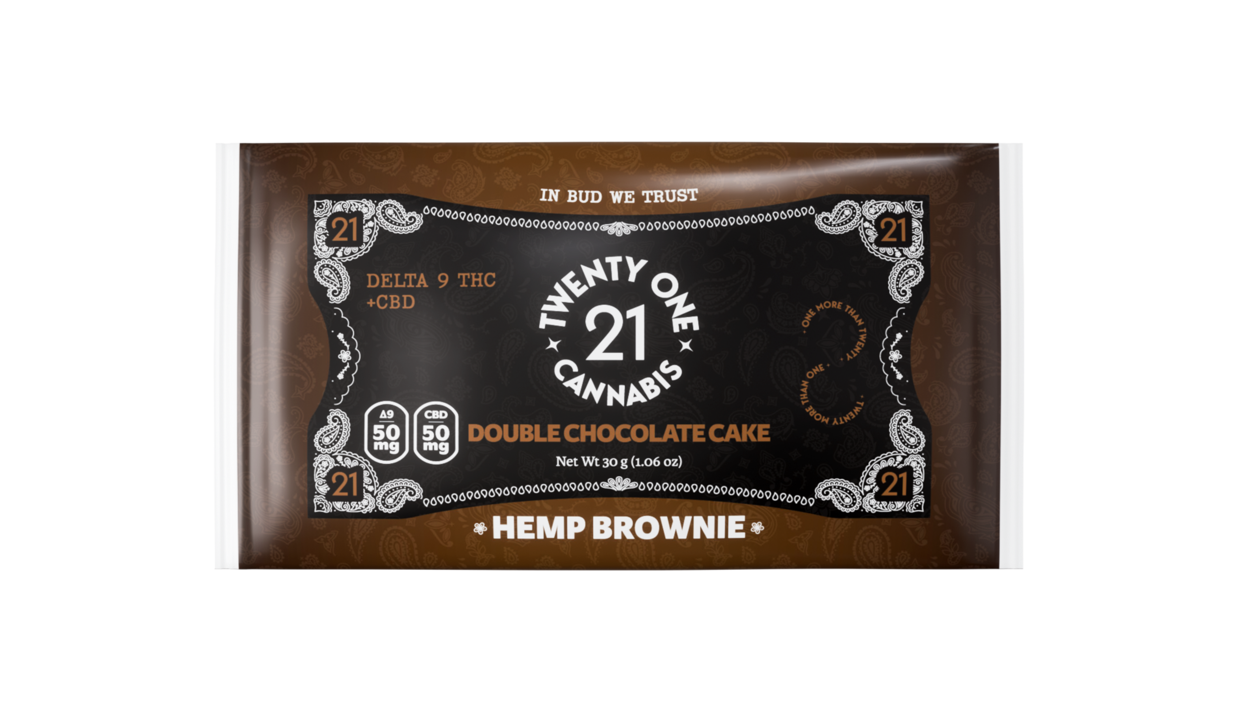 Twenty One Cannabis - 100mg D9 + CBD Infused Brownies (10ct Box)