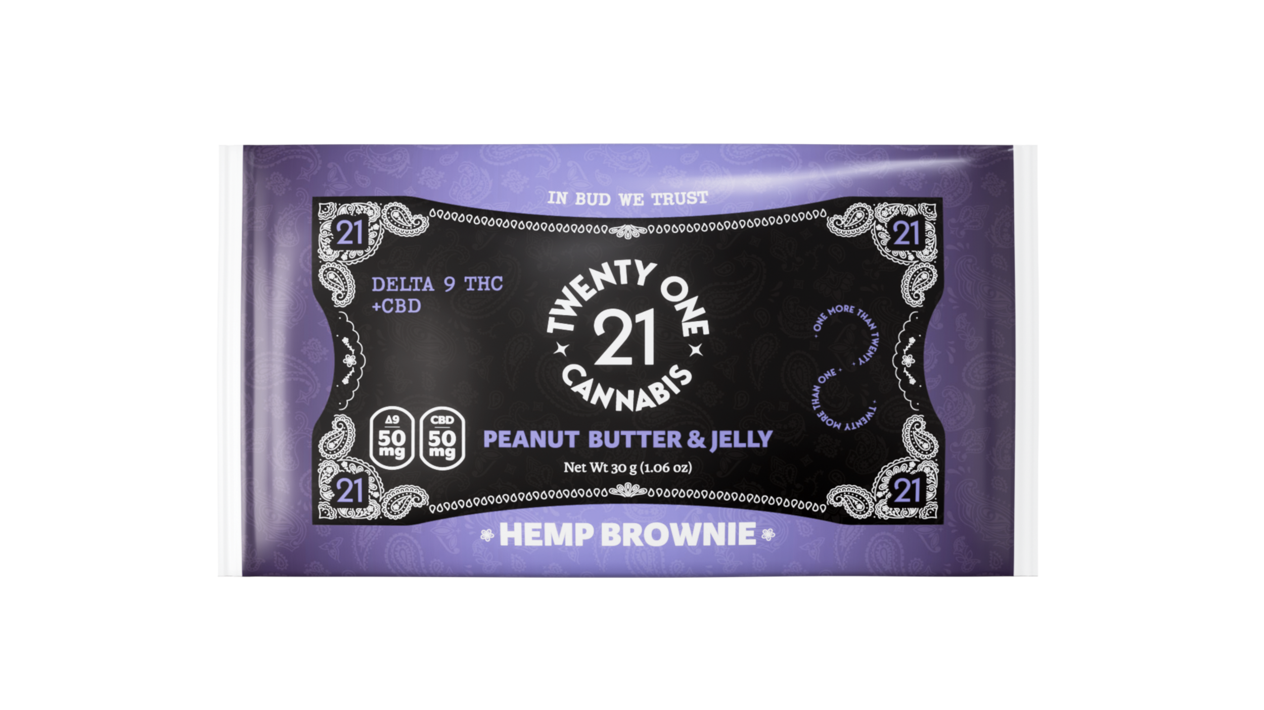 Twenty One Cannabis - 100mg D9 + CBD Infused Brownies (10ct Box)