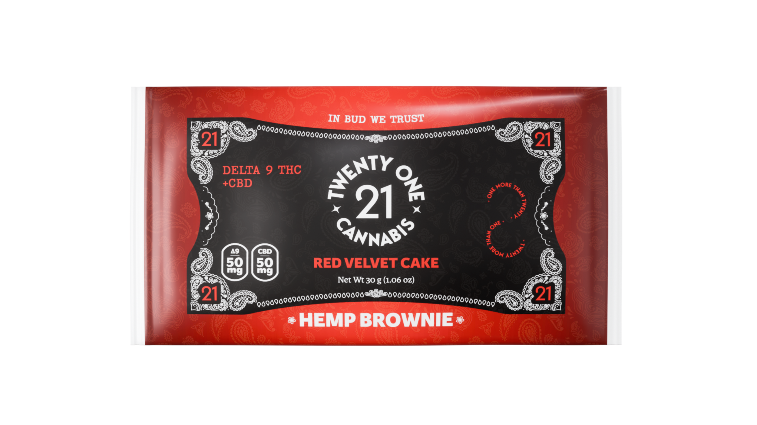 Twenty One Cannabis - 100mg D9 + CBD Infused Brownies (10ct Box)