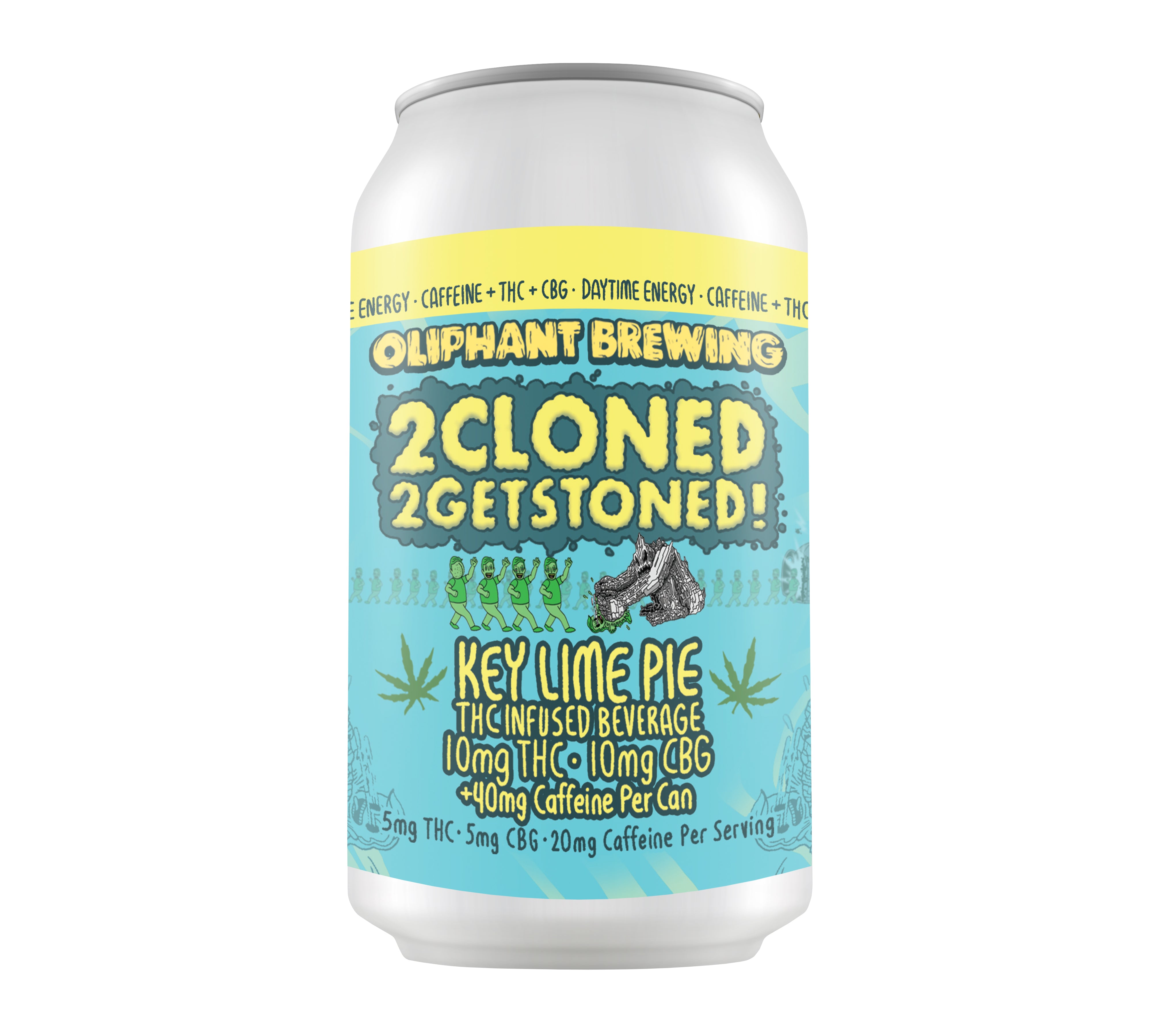 Oliphant Brewing - 12oz 10mg THC + 10mg CBG + 40mg Caffeine - 2 Cloned 2 Get Stoned! (24ct Case)