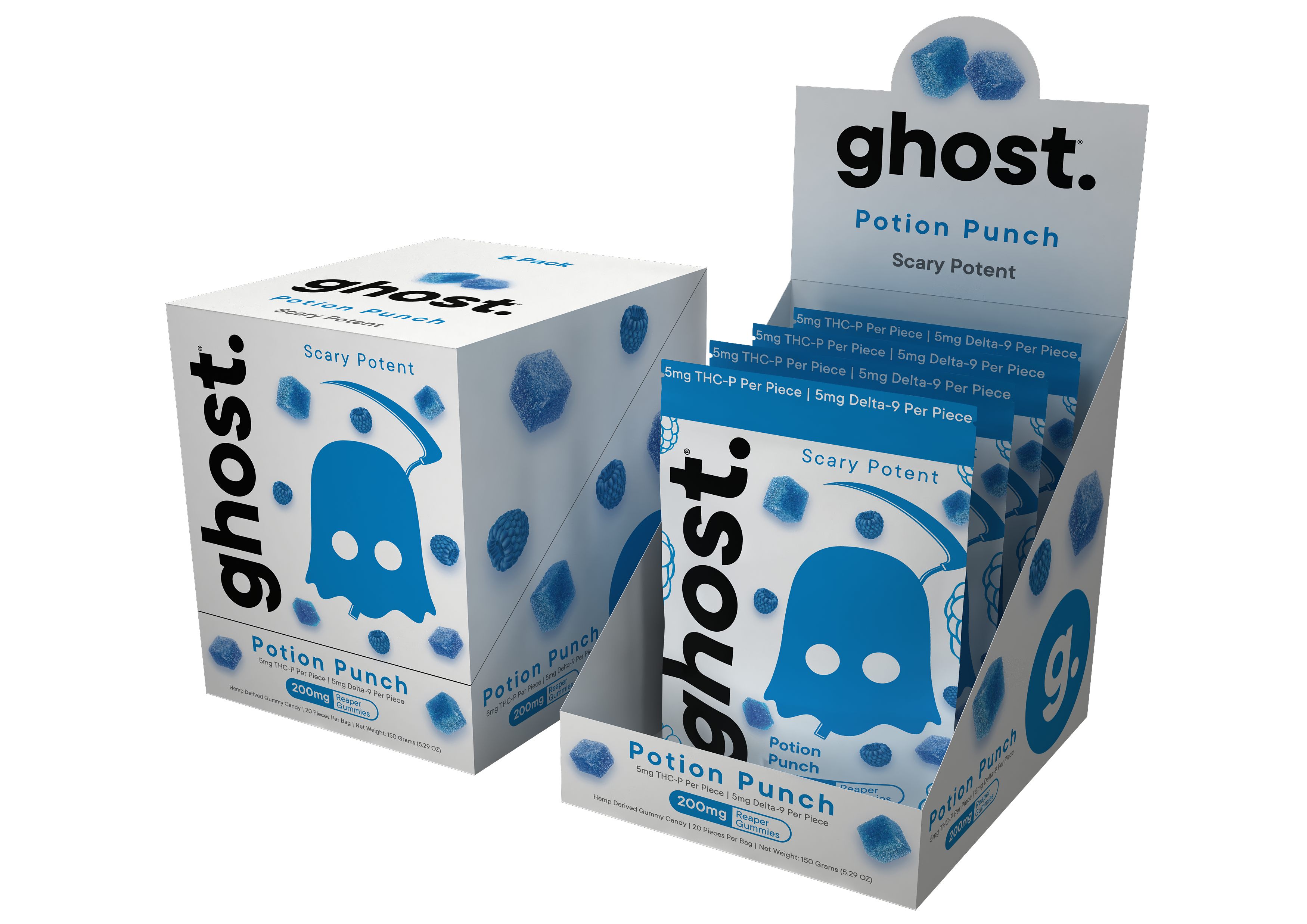 Ghost - 20ct. 200mg D9 + THCP Reaper Blend Gummies (5pk)