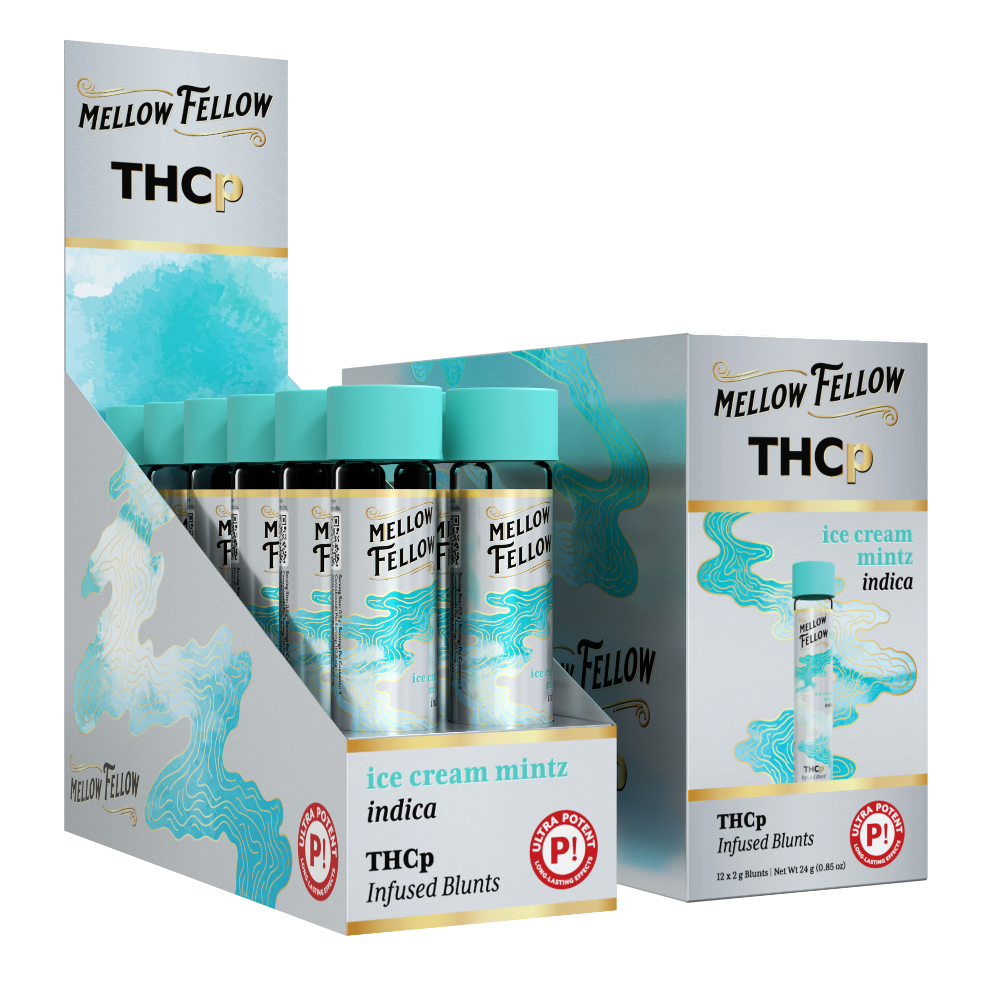 Mellow Fellow - 2g THCP Infused Preroll Blunts (12ct. Box)
