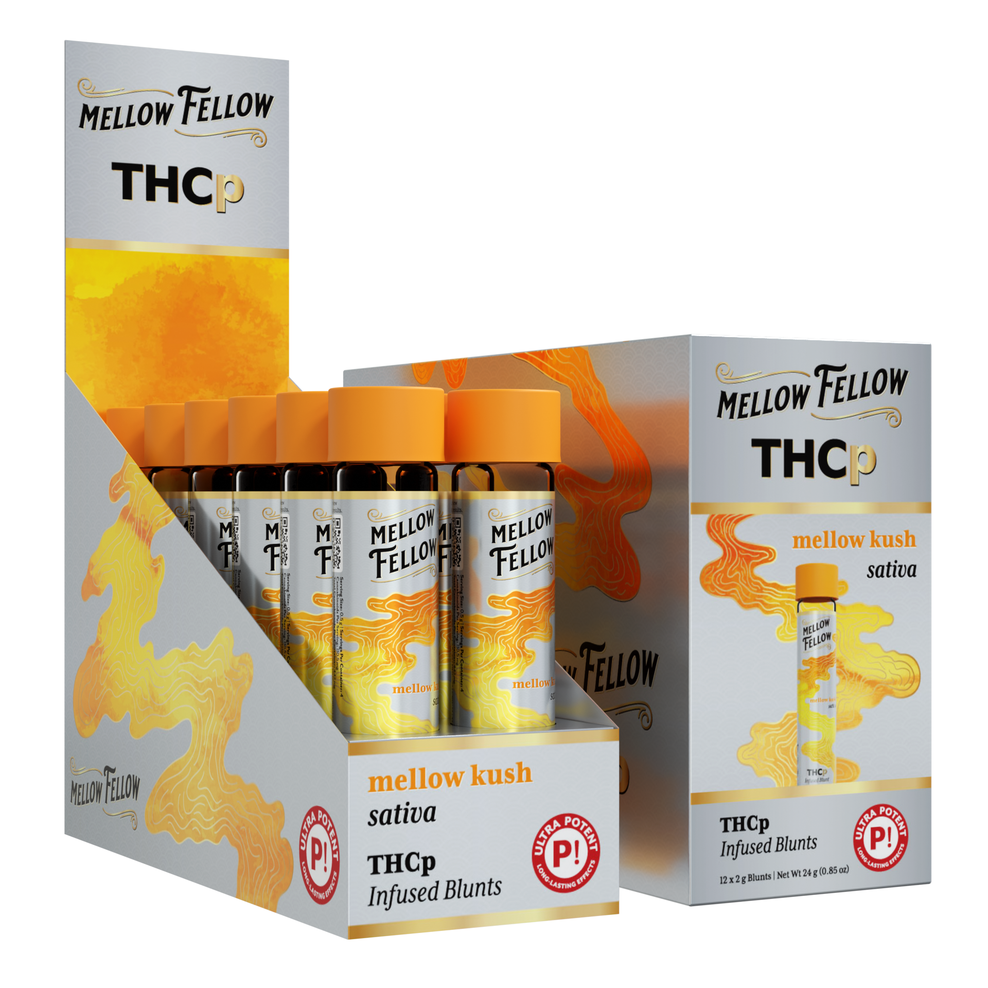 Mellow Fellow - 2g THCP Infused Preroll Blunts (12ct. Box)