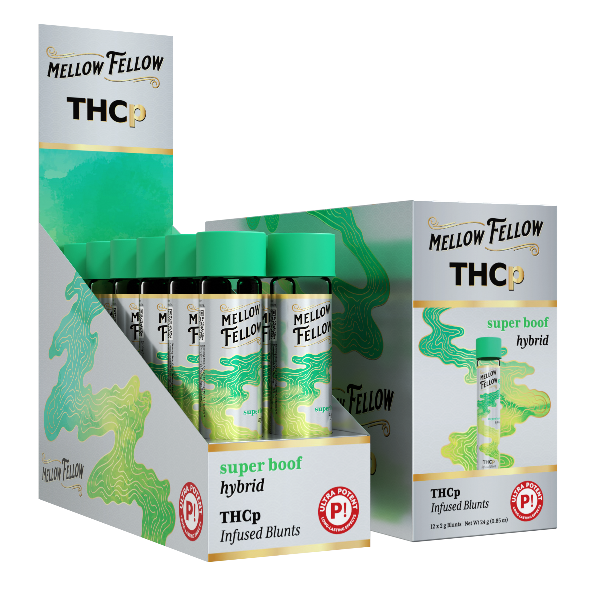 Mellow Fellow - 2g THCP Infused Preroll Blunts (12ct. Box)