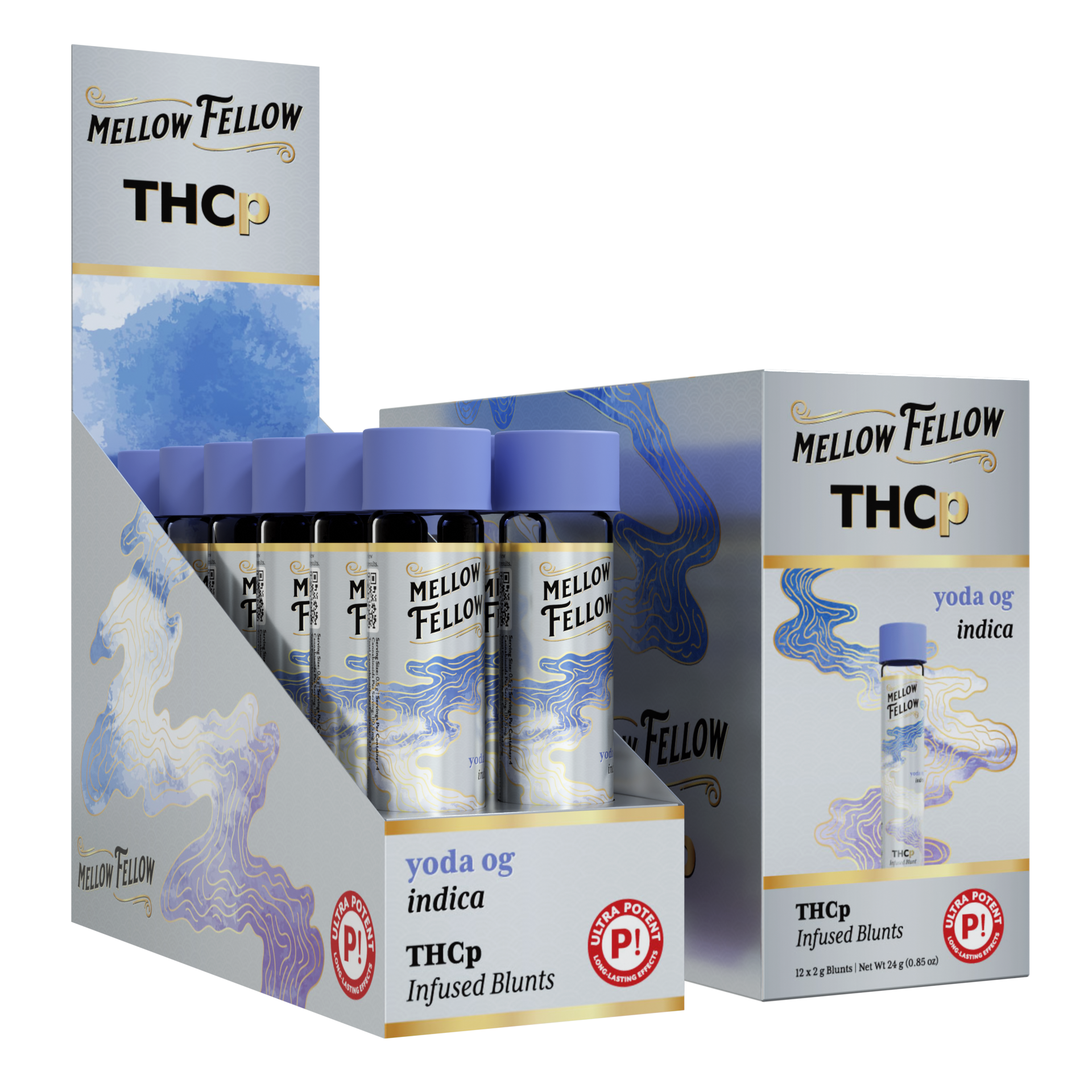 Mellow Fellow - 2g THCP Infused Preroll Blunts (12ct. Box)