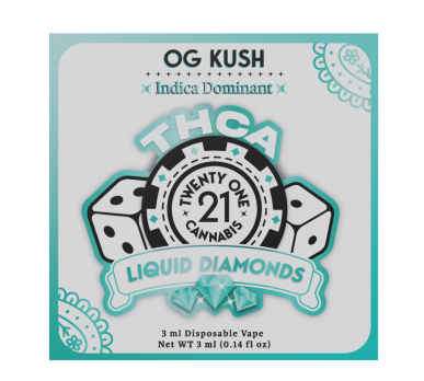 Twenty One Cannabis - 3g Liquid Diamonds THCA Disposable (6ct.)