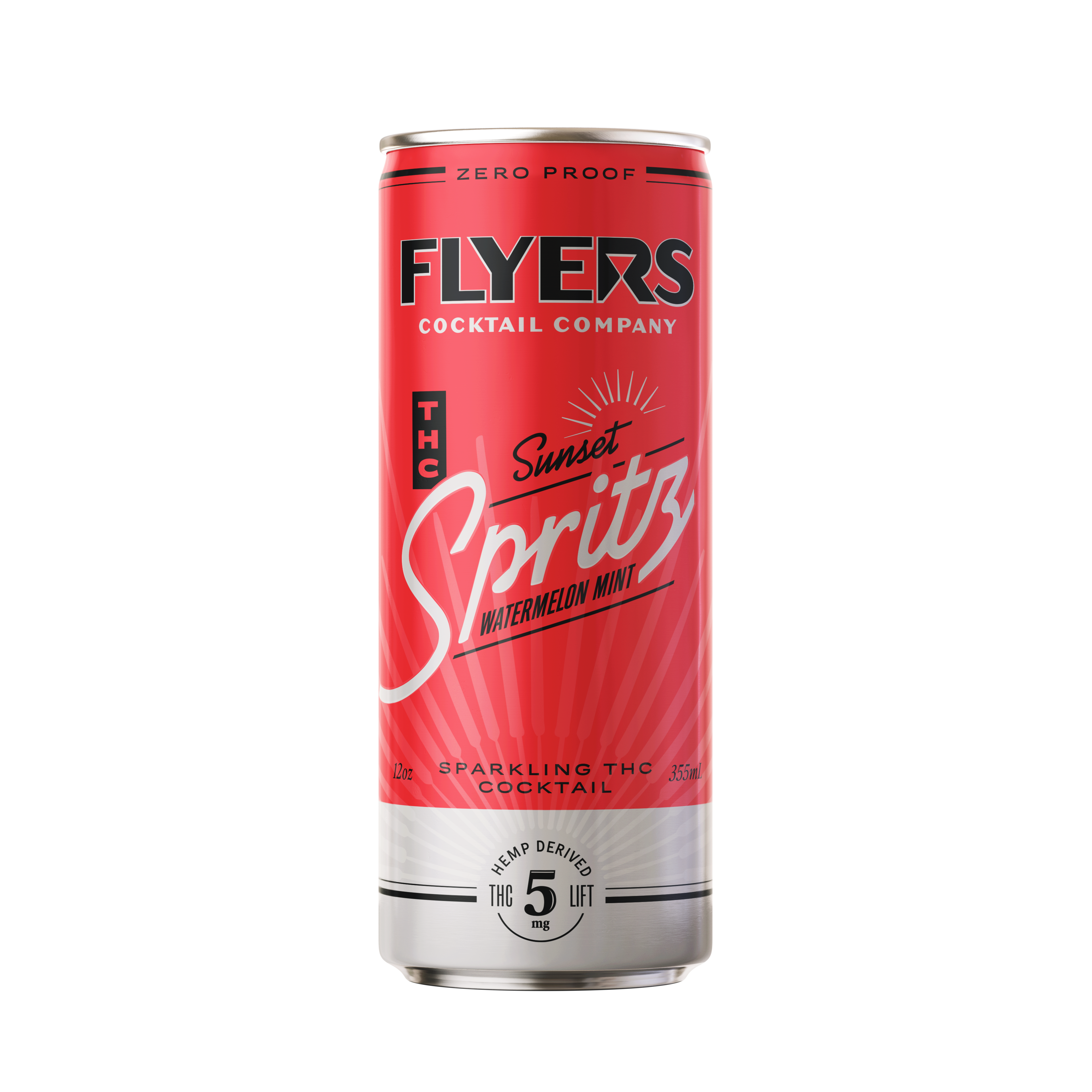 Flyers - 12oz 5mg D9 Sunset Spritz - Watermelon Mint (24ct Case)