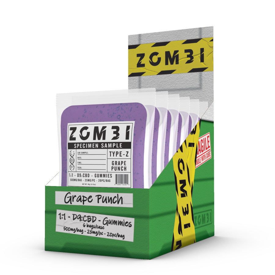 Zombi - 500mg D9 + CBD Gummies (6pk)