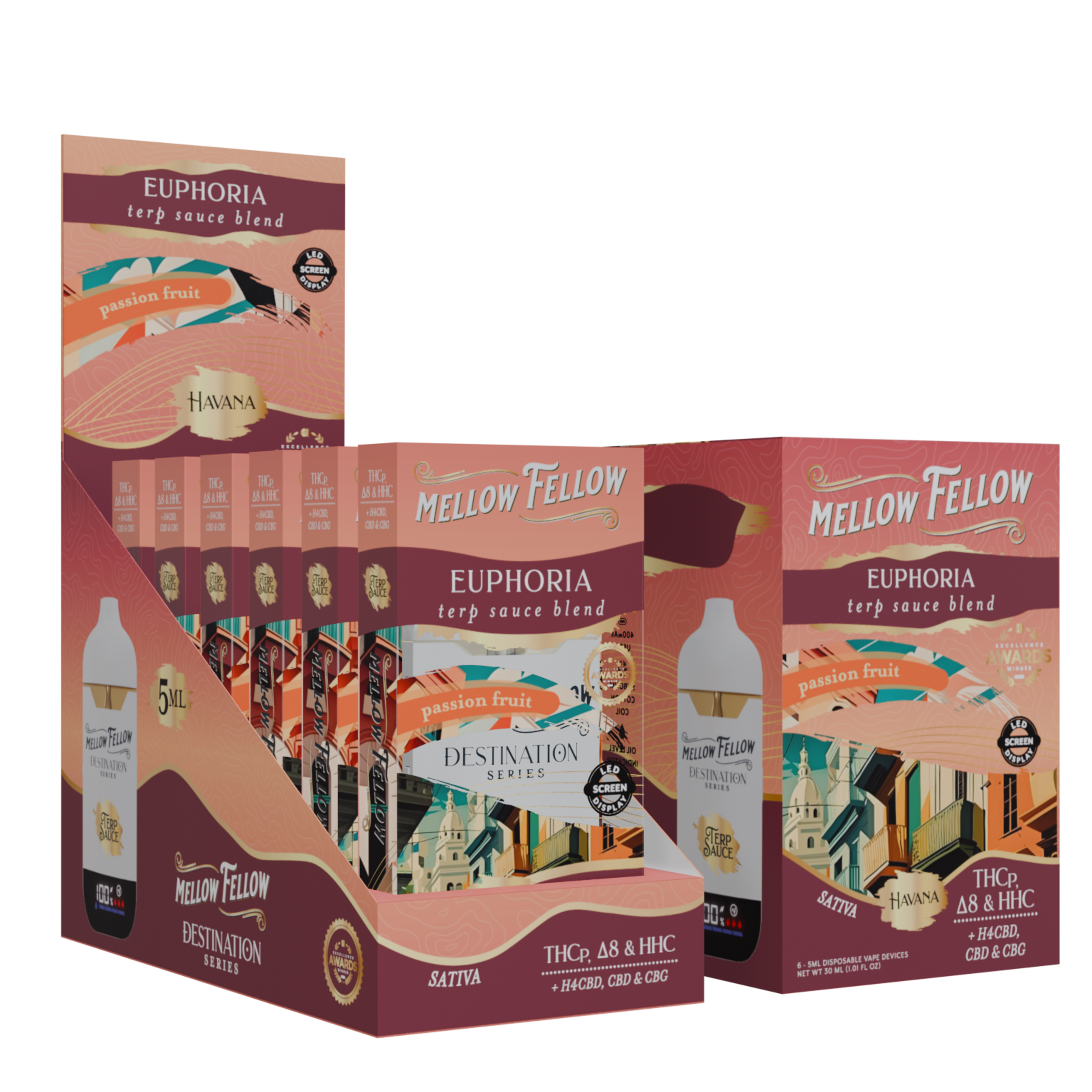 Mellow Fellow - 5g Destination Blend Disposables (6ct Box)