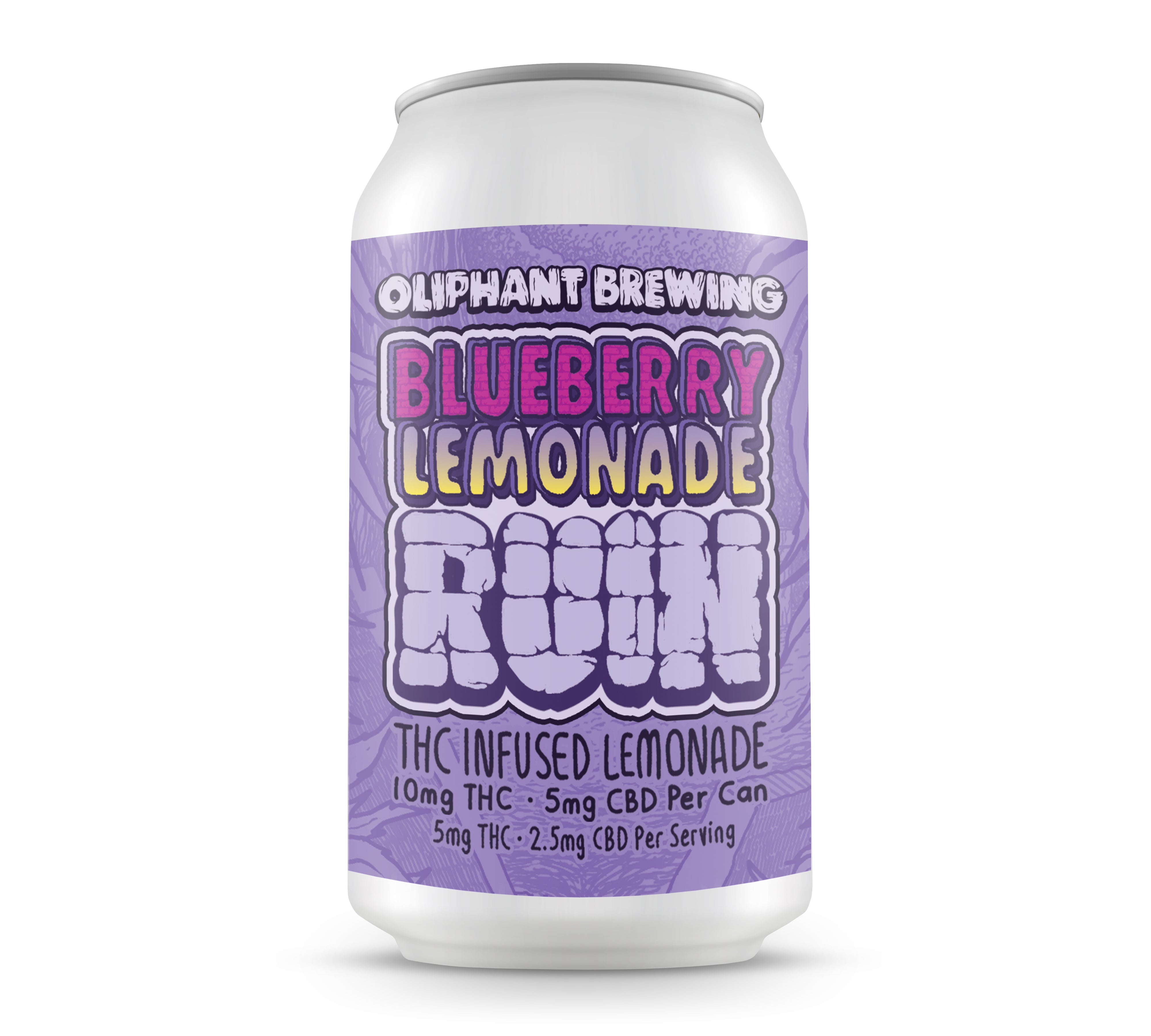 Oliphant Brewing - 12oz 10mg D9 THC - Sparkling Blueberry Lemonade Ruin (24ct Case)