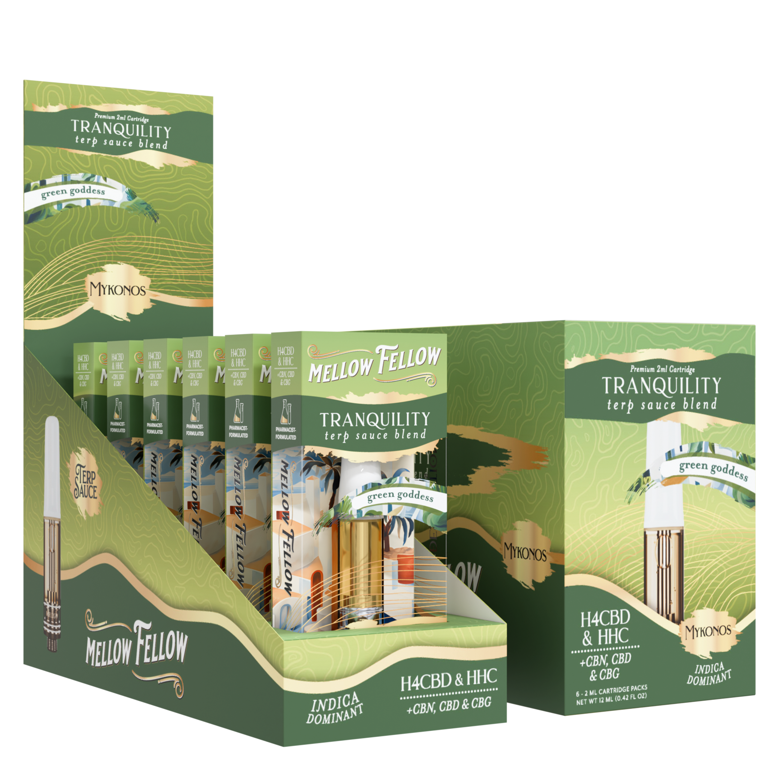 Mellow Fellow - 2g Terp Sauce Destination Blend Series Cartridges (6ct Box)