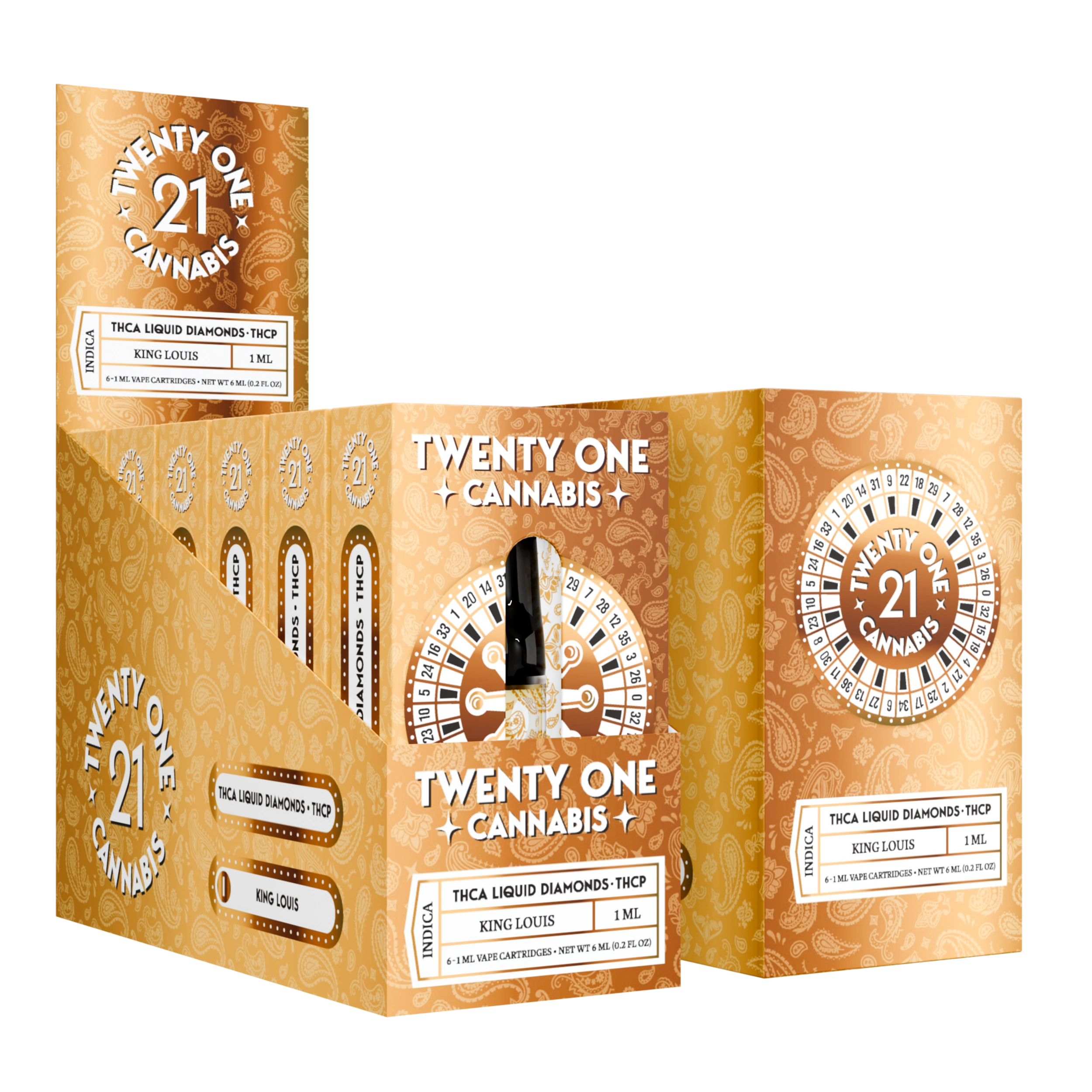 Twenty One Cannabis - 1g THCA + THCP Cartridge (6ct Box)