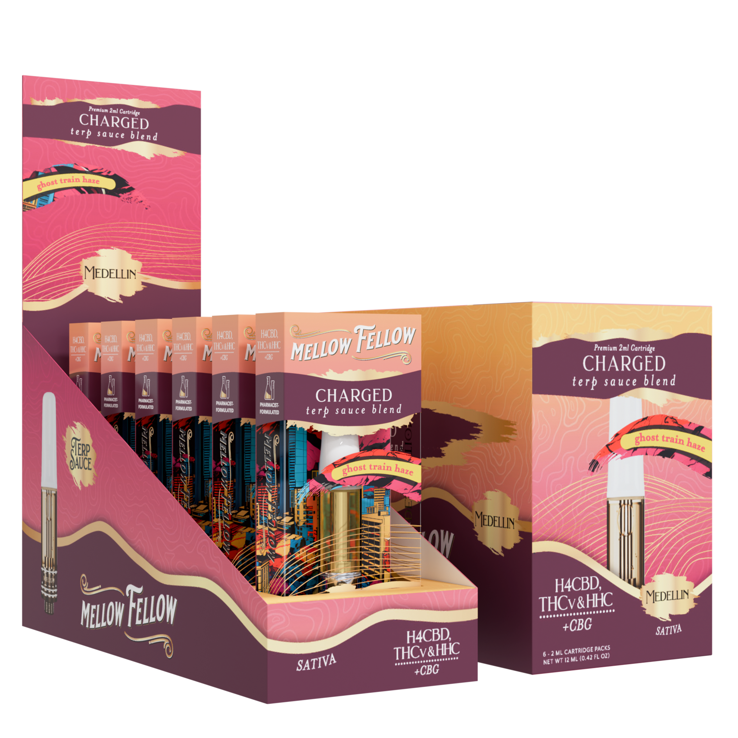 Mellow Fellow - 2g Terp Sauce Destination Blend Series Cartridges (6ct Box)