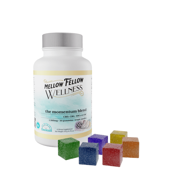 Mellow Fellow Wellness - 1500mg Momentum Blend Gummies (CBD|CBG|THCv|CBC) - Tropic Medley - 6ct Case