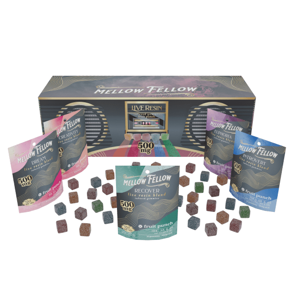 The Live Resin Boombox  - 30 Assorted Cannabinoid Blend Gummy Bags - Mellow Fellow