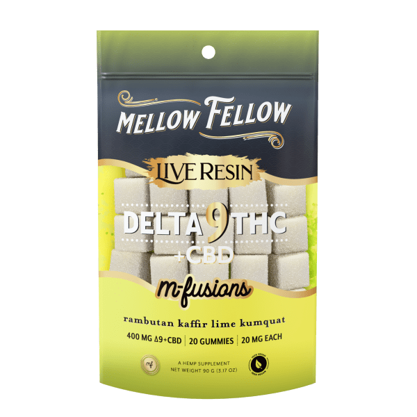 Mellow Fellow - 20ct. 400mg D9 THC:CBD Live Resin M-Fusion Gummies (6ct Box)