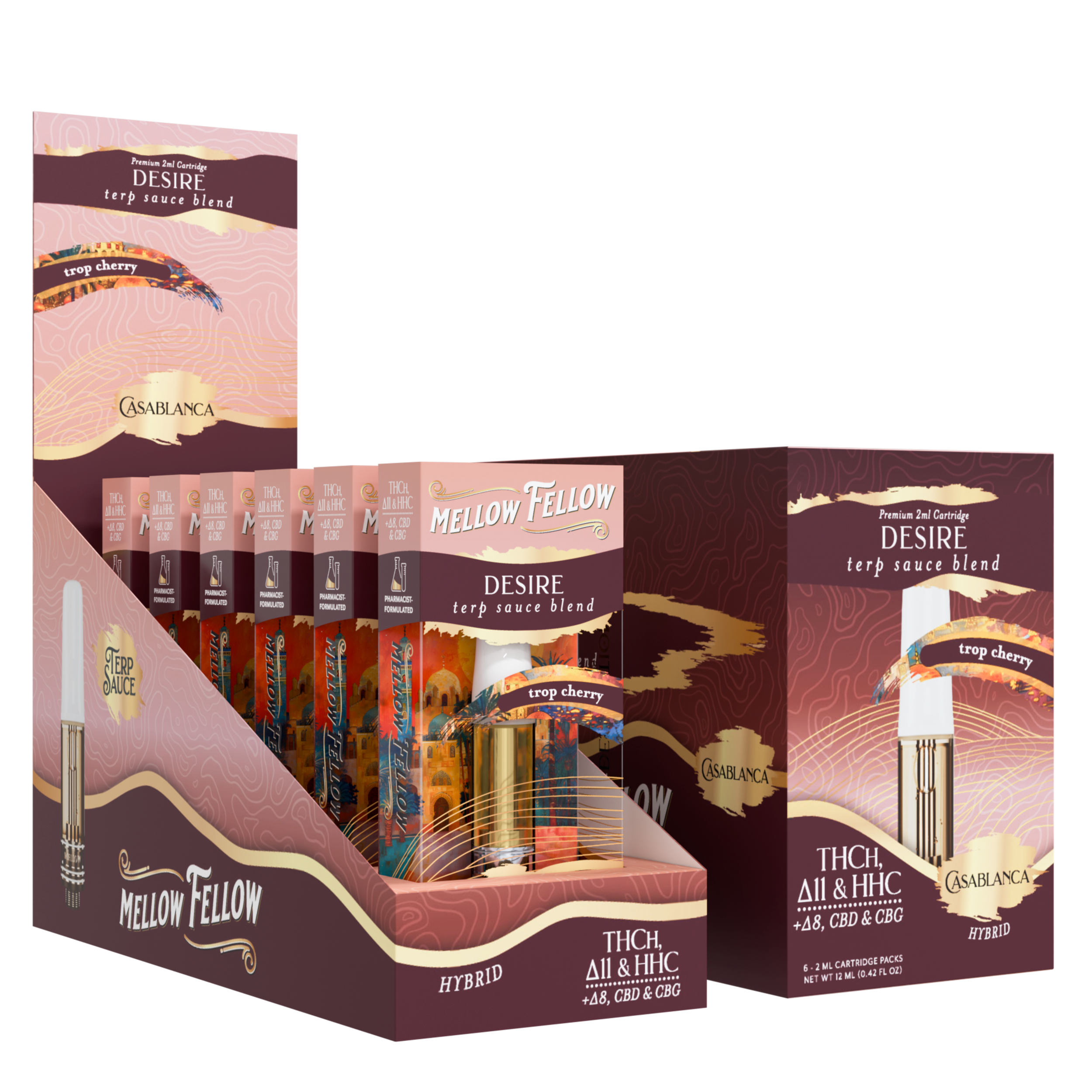 Mellow Fellow - 2g Terp Sauce Destination Blend Series Cartridges (6ct Box)