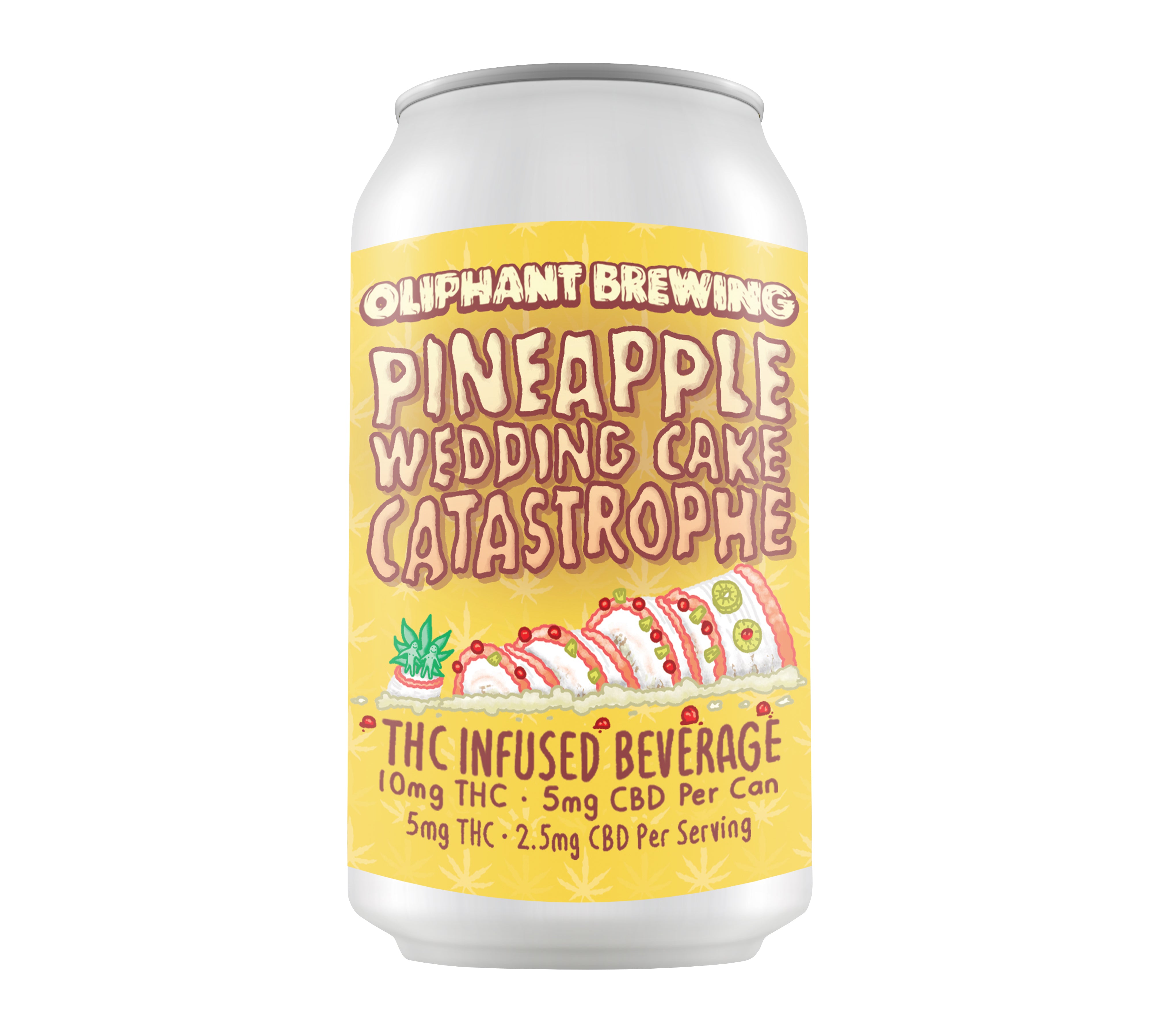 Oliphant Brewing - 12oz 10mg D9 THC - Sparkling Pineapple Wedding Cake Catastrophe (24ct Case)