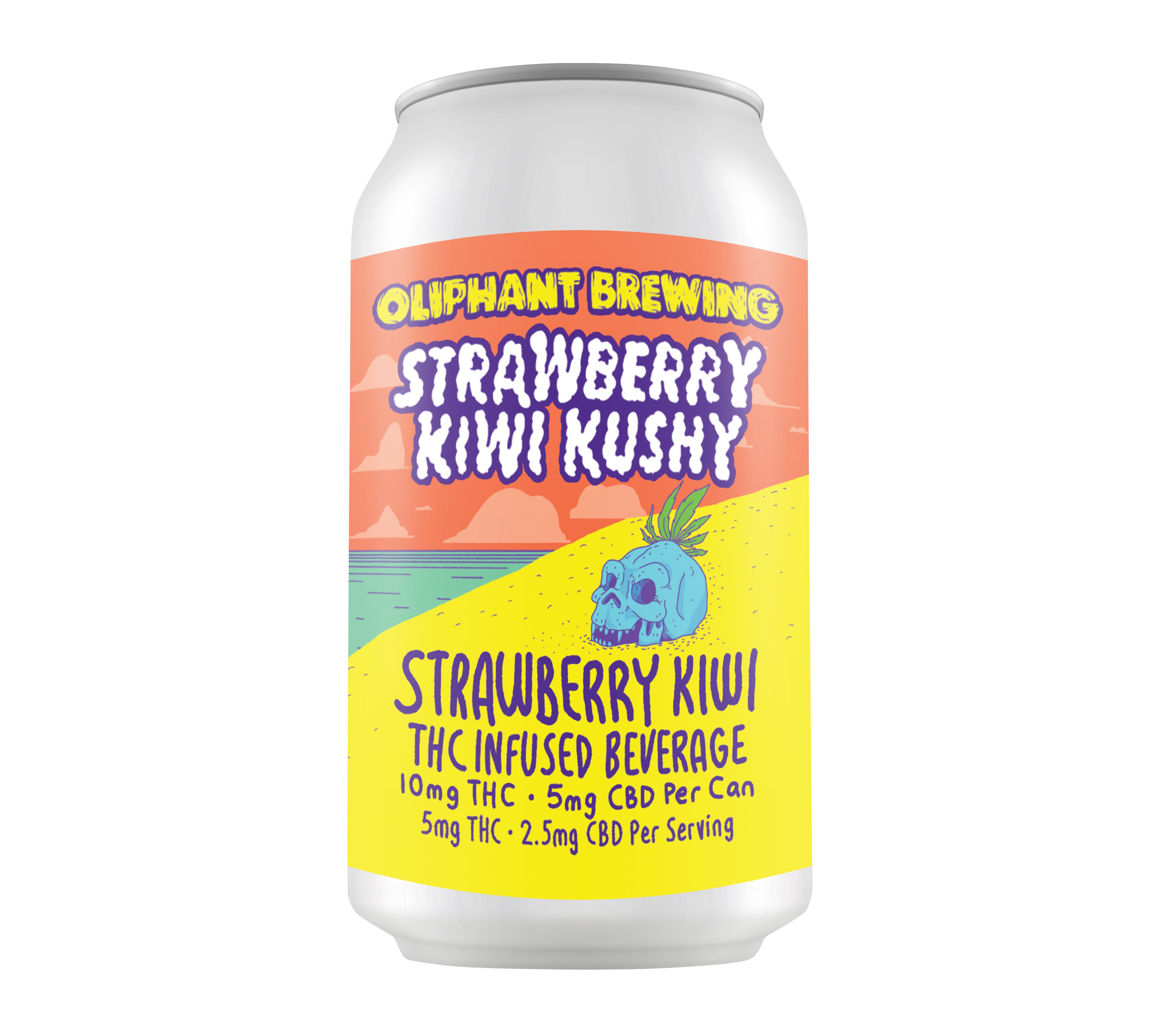 Oliphant Brewing - 12oz 10mg D9 THC - Sparkling Strawberry Kiwi Kushy (24ct Case)