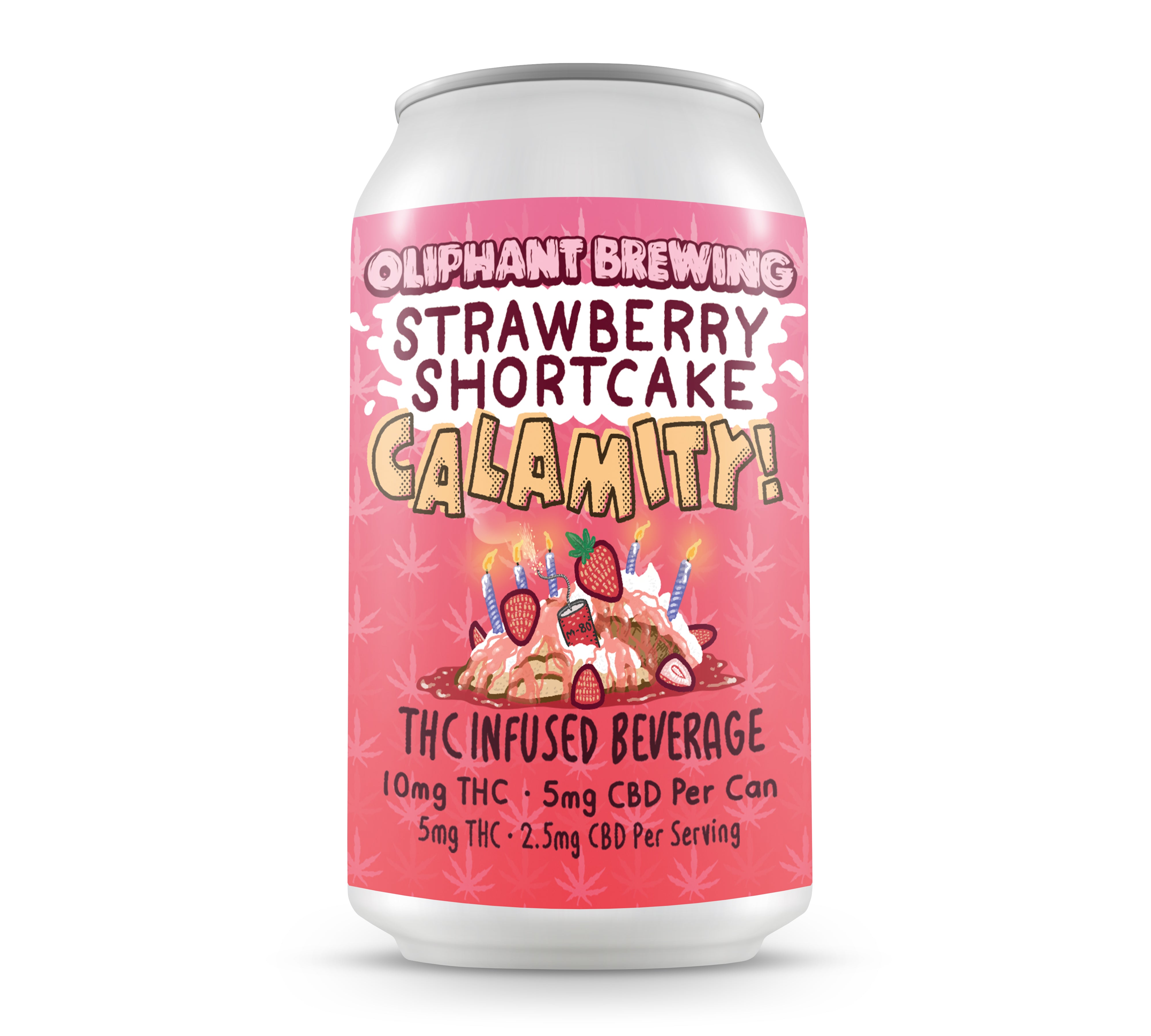 Oliphant Brewing - 12oz 10mg D9 THC - Sparkling Strawberry Shortcake Calamity (24ct Case)