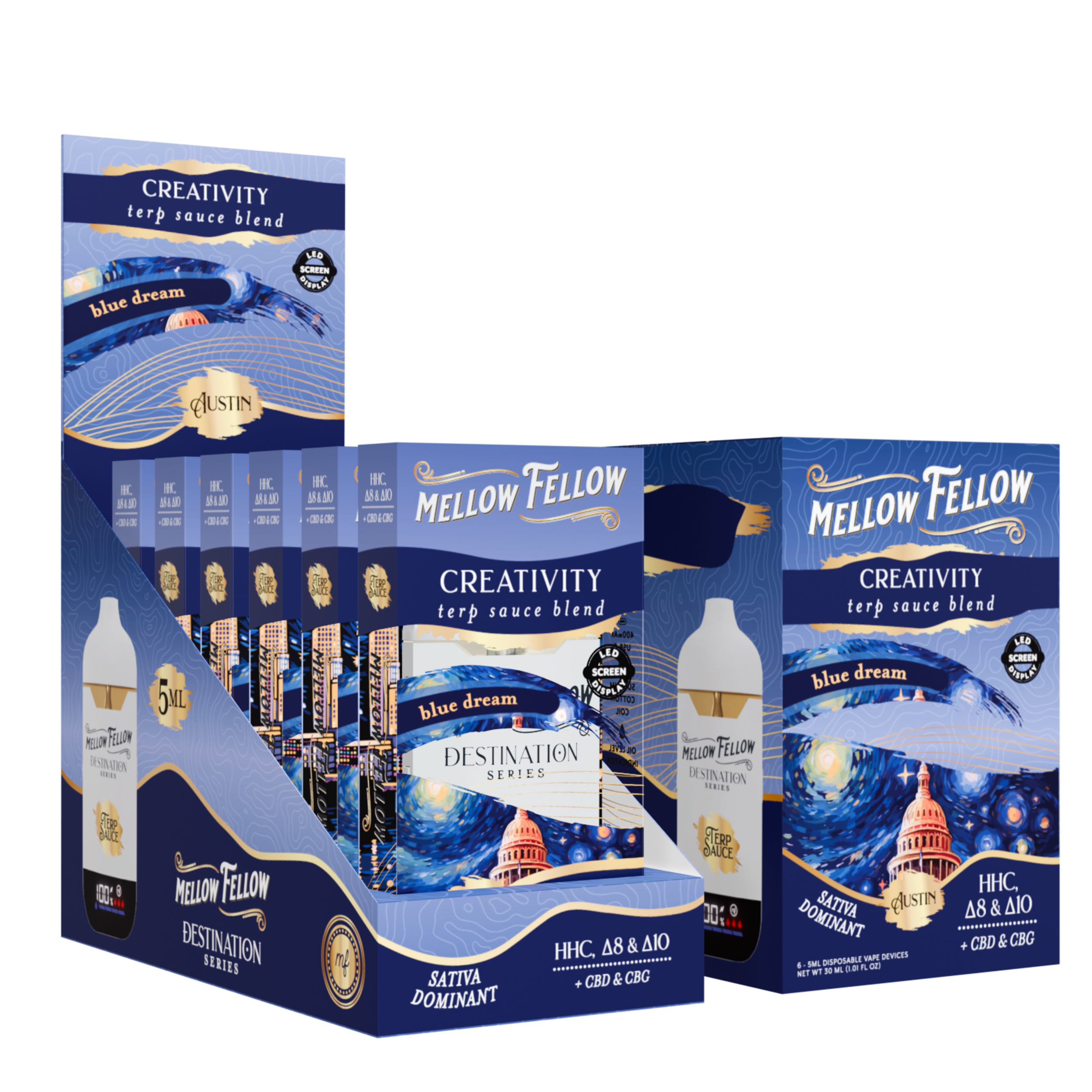 Mellow Fellow - 5g Destination Blend Disposables (6ct Box)