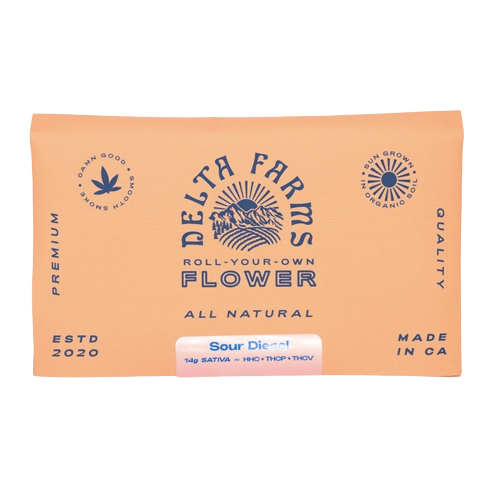 Delta Farms - 14g HHC + THCP Roll-Your-Own Flower Pouch