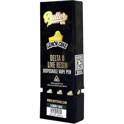 Butter OG - 2g Live Resin Delta 8 Disposables (5ct)