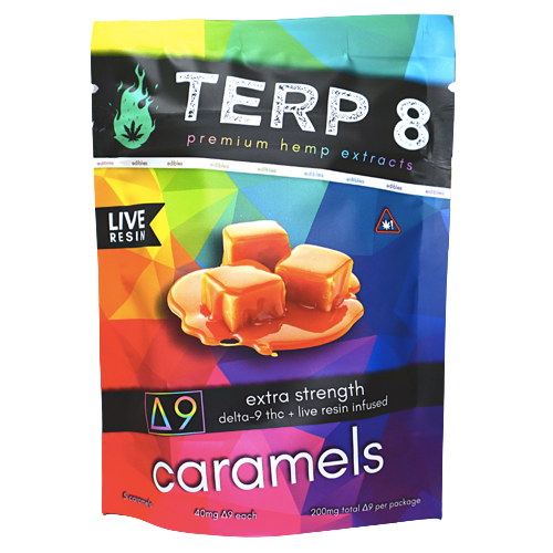Terp 8 - 40mg Live Resin Delta-9 Caramels (5ct)