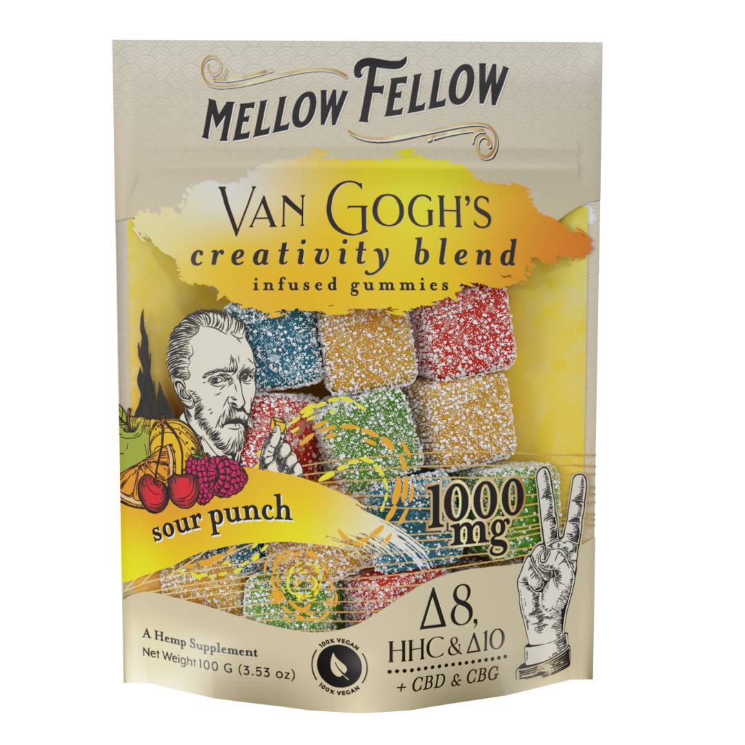Artist Blends Infused Edibles - Van Gogh's Creativity Blend - CBD, CBG, HHC, D8, D10 - 1000mg 20Ct Bag